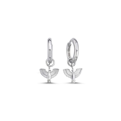 CNG Jewels - Minimal Zümrüd-ü Anka Kuşu Kadın Gümüş Küpe