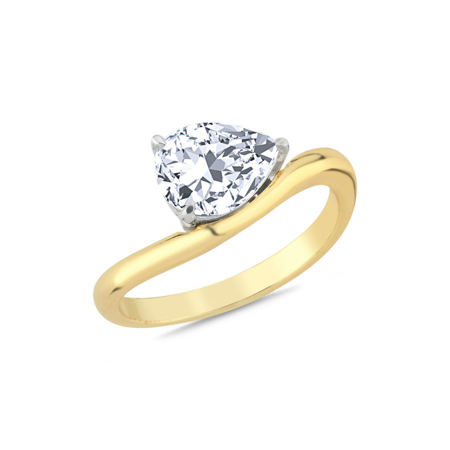 Modern Damla Tektaş Gümüş Yüzük - CNG Jewels (1)