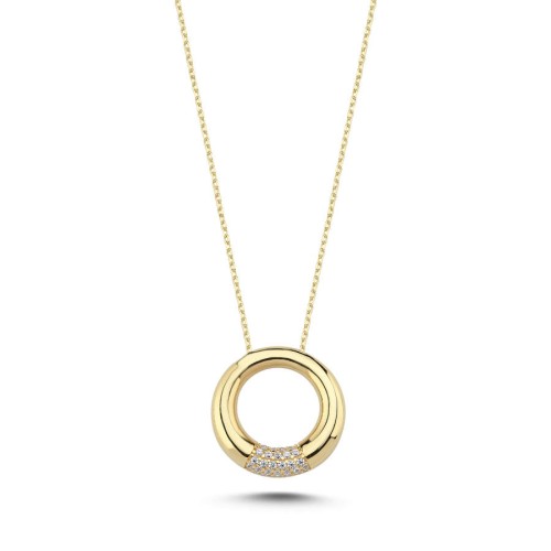 CNG Jewels - Modern Design Circle Gold Necklace