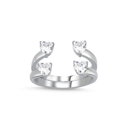 Mucho Amor Kalp Kadın Gümüş Yüzük - 1