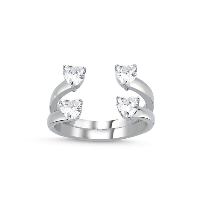 Mucho Amor Kalp Kadın Gümüş Yüzük - 1