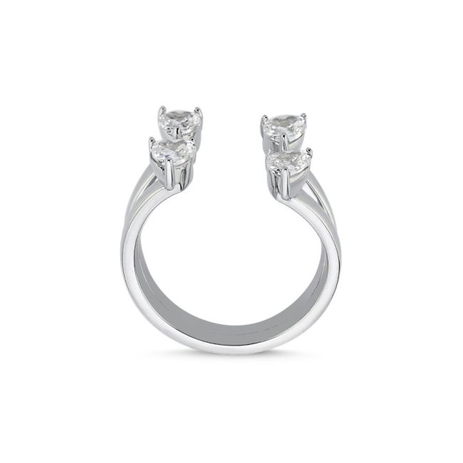 Mucho Amor Kalp Kadın Gümüş Yüzük - 2