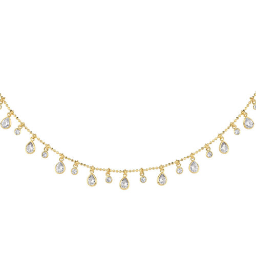 Multi Damla Taşlı Gold Gümüş Kolye - CNG Jewels (1)