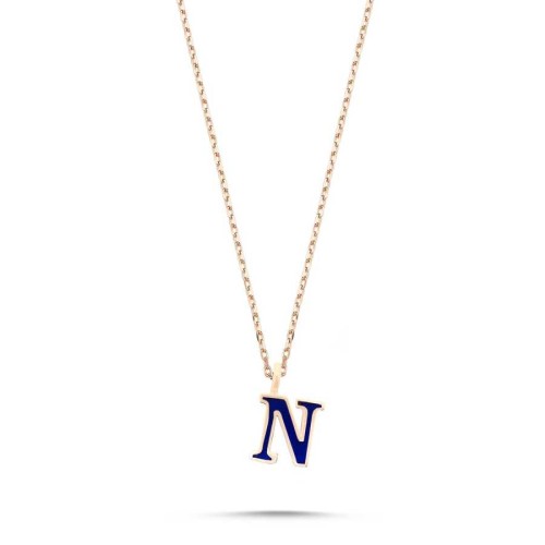 Small Letter N Silver Women's Necklace - CNG Jewels