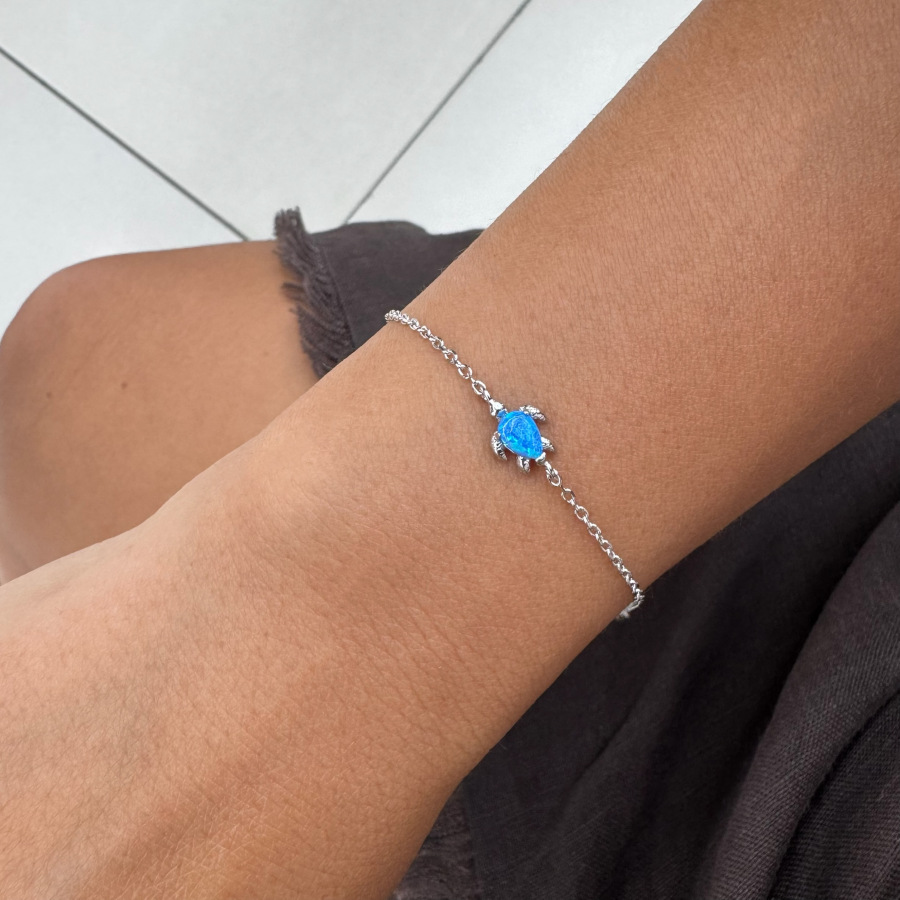 Opal Turtle Women's Silver Bracelet - CNG Jewels (1)