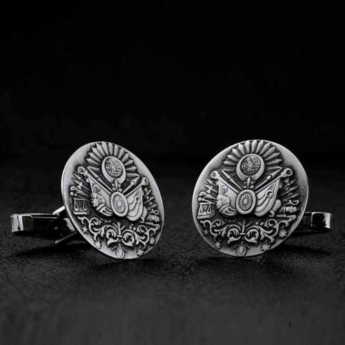 CNG Jewels - Osmanlı Devlet Armalı Gümüş Kol Düğmesi
