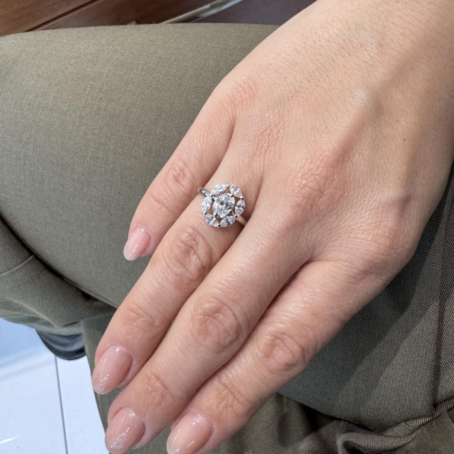 Oval Taşlı Gümüş Tamtur Yüzük - CNG Jewels (1)
