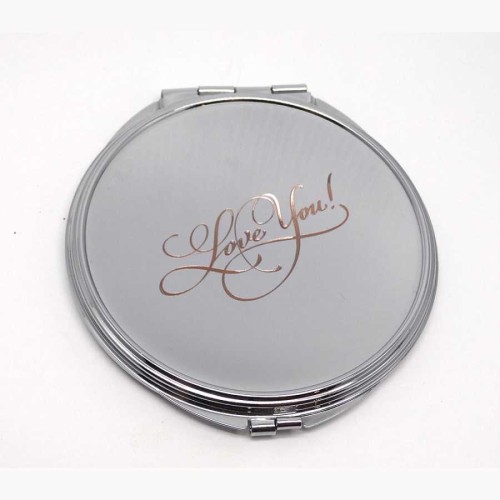 CNG Jewels - Özel Kaligrafik Love You Yazılı Kapaklı Çanta Aynası