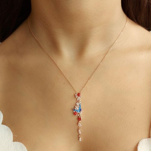 CNG Jewels - Özel Tasarım Dalında Anka Kuşu Gümüş Bayan Kolye