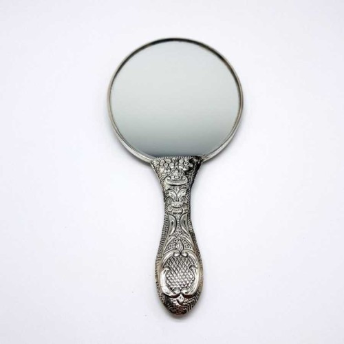 Papatya Deseni Gümüş El Aynası No 3 - Thumbnail