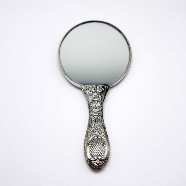 Papatya Deseni Gümüş El Aynası No 3