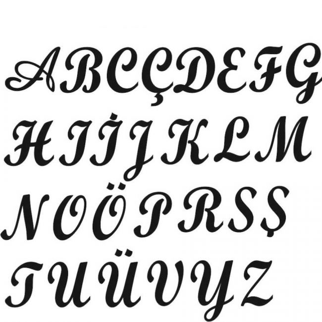 Personalized Medium Size Handwritten Silver Letter Cufflink