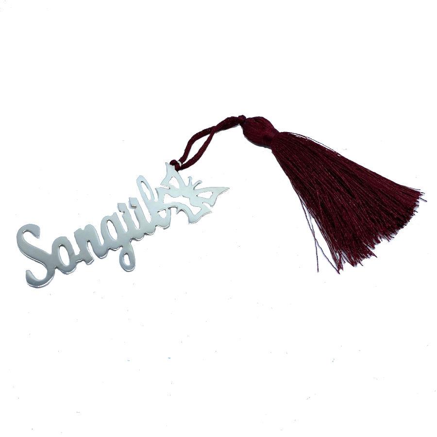 Personalized Named Butterfly Figured Silver Bookmark - CNG Jewels (1)