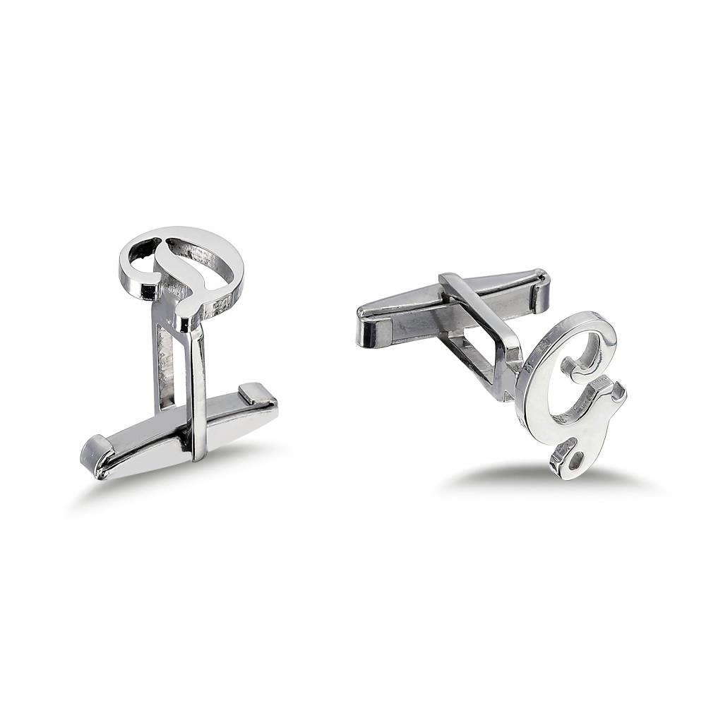 Personalized Silver Letter Cufflinks - CNG Jewels