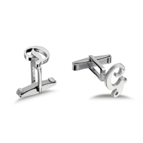 CNG Jewels - Personalized Silver Letter Cufflinks