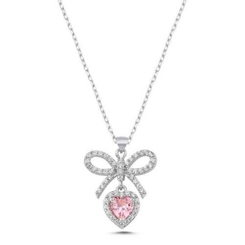 CNG Jewels - Pinky Kalp Fiyonk Gümüş Kadın Kolye