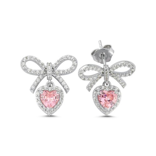 CNG Jewels - Pinky Kalp Fiyonk Gümüş Kadın Küpe