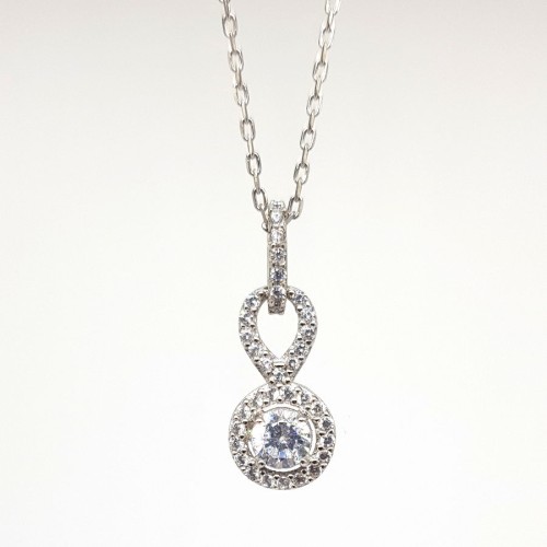 CNG Jewels - Pırlanta Anturaj Model Gümüş Bayan Kolye