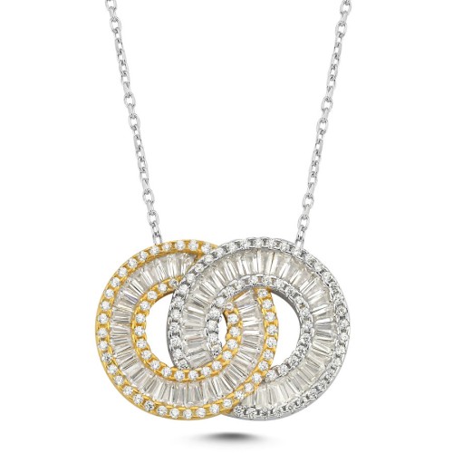 CNG Jewels - Pırlanta Tasarımı Baget Halka Gümüş Kadın Kolye