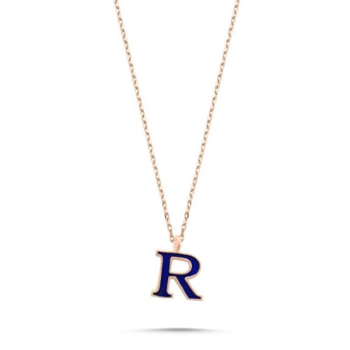 Small Letter R Silver Women's Necklace - 1