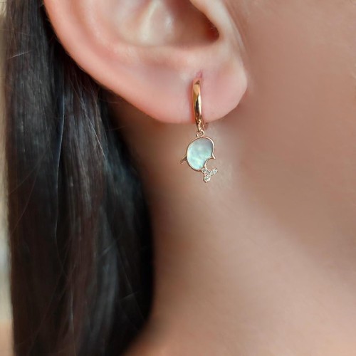 CNG Jewels - Rose Dolphin Earrings