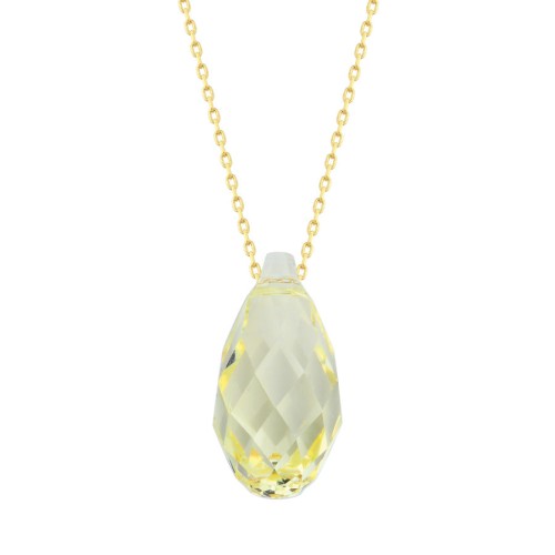 CNG Jewels - Sarı Swarovski Crystal Altın Kadın Kolye