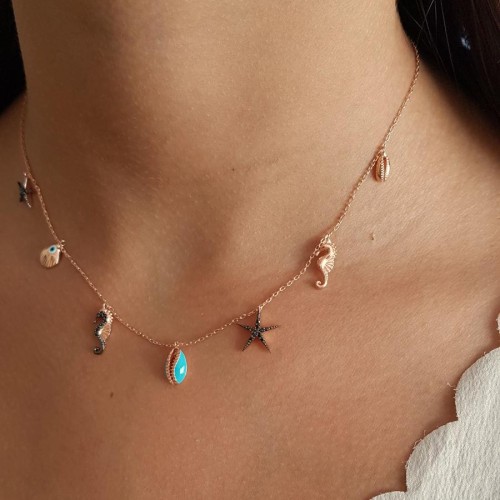 Sea Rose Women's Silver Necklace - 2