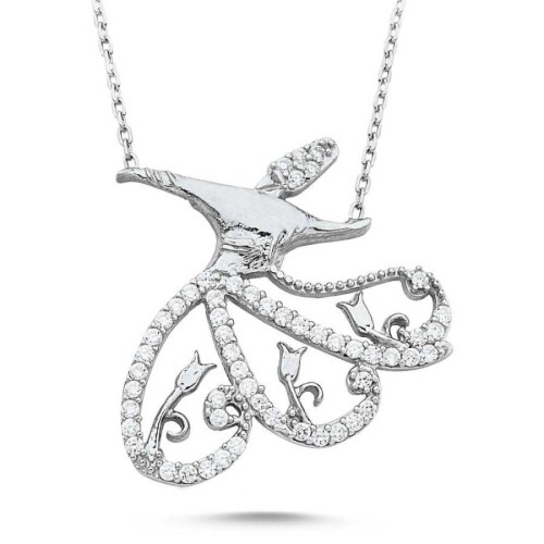 Whirling Dervish Silver Women's Necklace - CNG Jewels