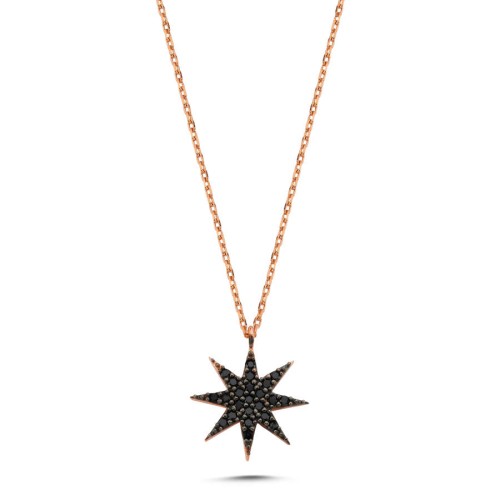 CNG Jewels - Siyah Kutup Yıldızı Kadın Gümüş Kolye