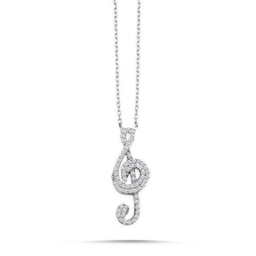 CNG Jewels - Sol Anahtarı Gümüş Bayan Kolye