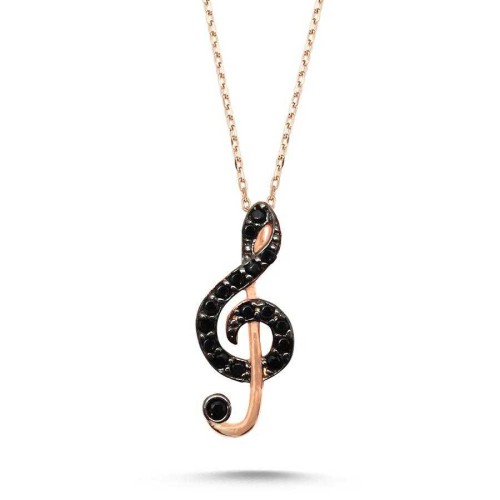 Sol Key Rose Silver Women's Necklace - 1