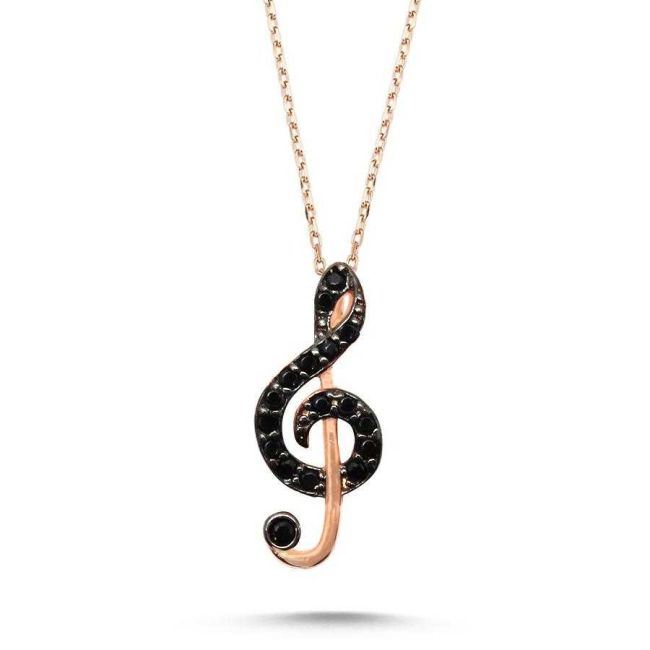 Sol Key Rose Silver Women's Necklace - 1