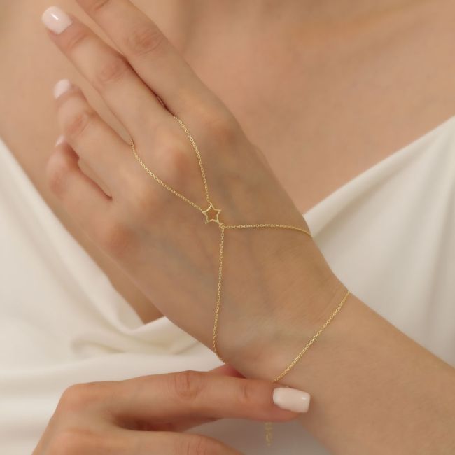 Stella Yıldız Gold Gümüş Şahmeran Bileklik - 1