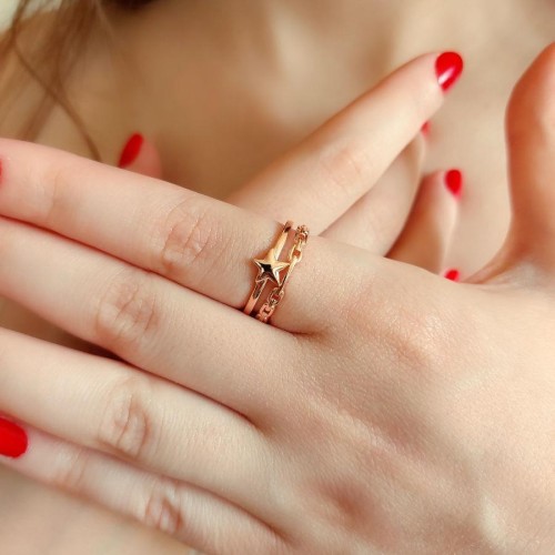 Strella Yıldız Rose Kadın Gümüş Yüzük - 1