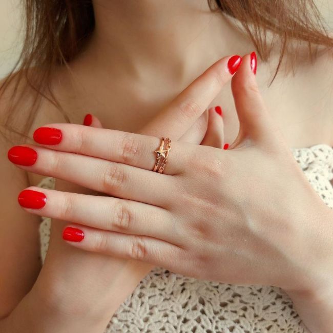 Strella Yıldız Rose Kadın Gümüş Yüzük - 2