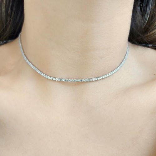 CNG Jewels - Suyolu Choker 2mm Gümüş Kadın Kolye