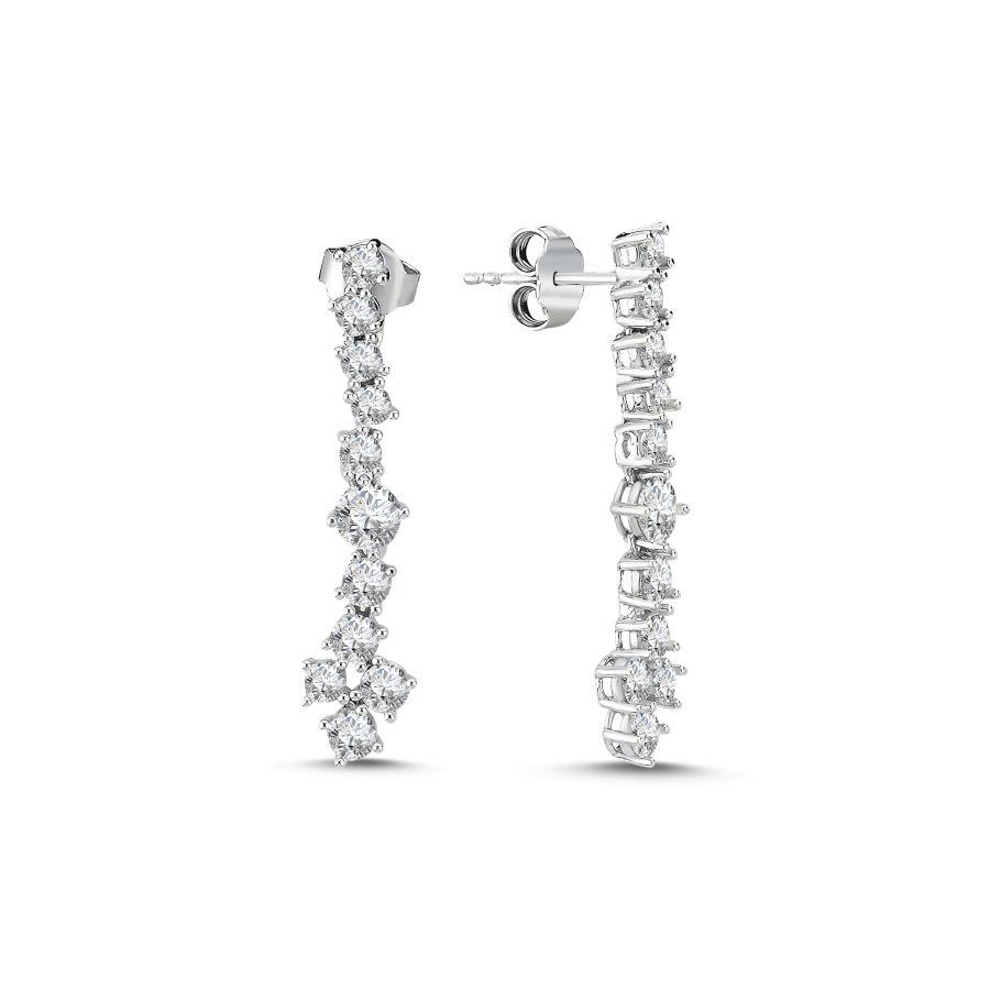 Suyolu Işık Seli Gümüş Abiye Küpe - CNG Jewels