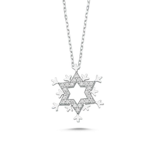 CNG Jewels - Swarovski Taşlı Yıldızlı Kartanesi Gümüş Bayan Kolye