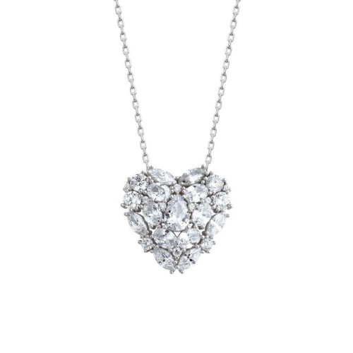 CNG Jewels - Tasarım Cuore Kalp Gümüş Kadın Kolye