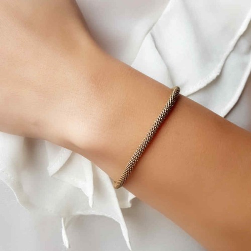 Cylinder Cage Model Silver Women's Bracelet - CNG Jewels