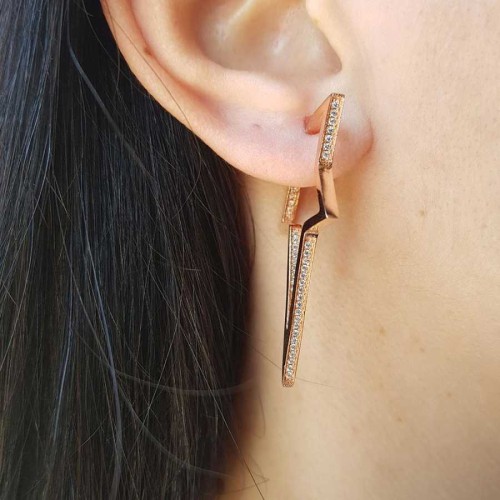 Stone Pole - North Star Silver Women's Earrings - CNG Jewels (1)