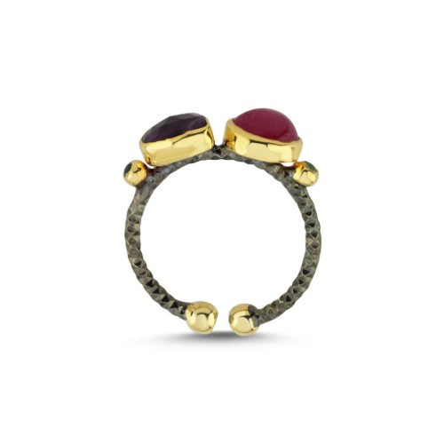 Design Ruby Amethyst Women's Silver Ring - CNG Jewels (1)