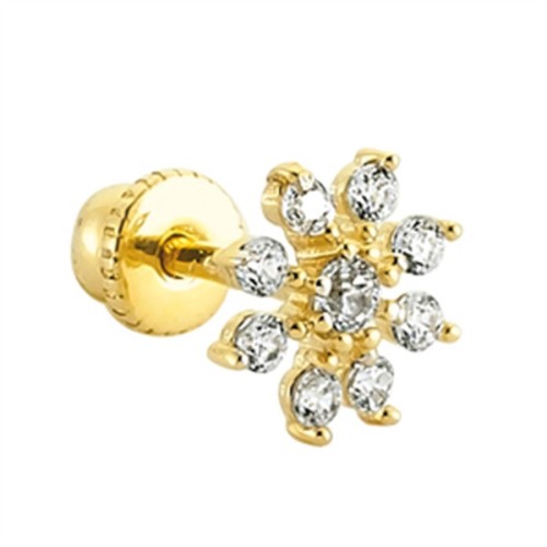 CNG Jewels - Taşlı Çiçek Altın Helix Piercing