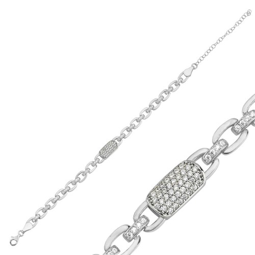 Italian Stone Silver Women's Bracelet - CNG Jewels