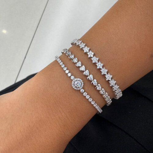 Heart Silver Waterway Bracelet - 2