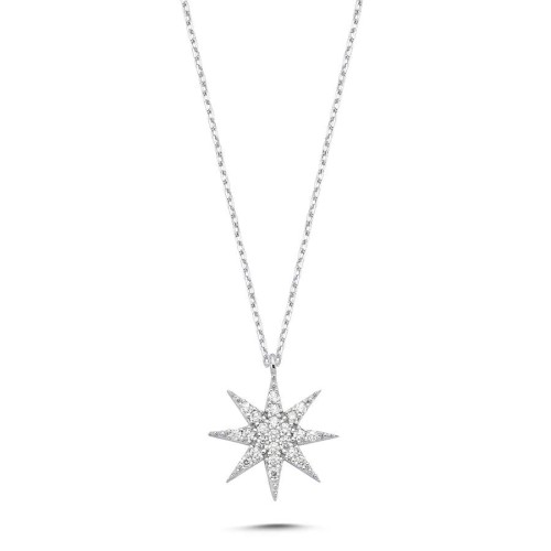 CNG Jewels - Taşlı Kutup Yıldızı Kadın Gümüş Kolye