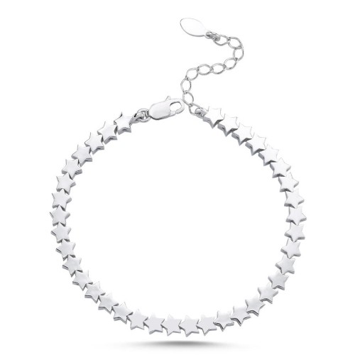 Taşsız Yıldız Su Yolu Gümüş Bileklik - 2