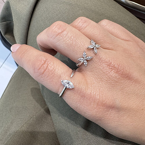 Solitaire Marquise Silver Ring - CNG Jewels (1)