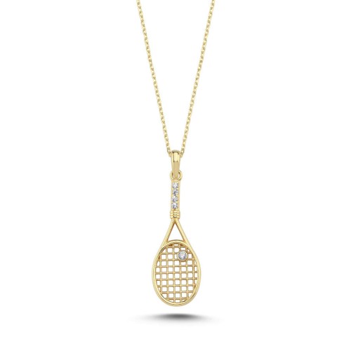 CNG Jewels - Tennis Racket Gold Necklace