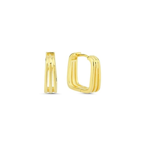 CNG Jewels - Trend Kare Küçük Halka Gold Gümüş Kadın Küpe